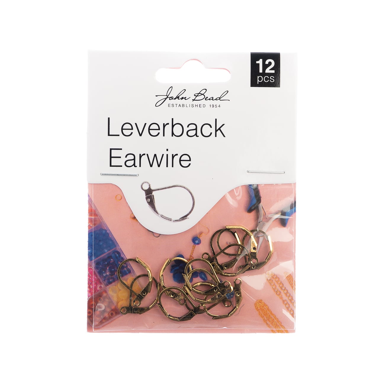 John Bead Must Have Findings 15mm Leverback Earwire, 12ct.